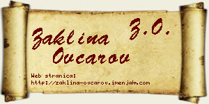 Žaklina Ovčarov vizit kartica